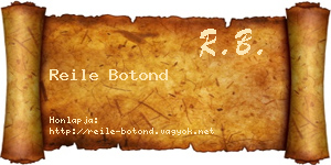 Reile Botond névjegykártya